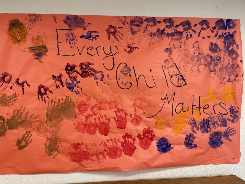 ​Wyoming Indian Daycare Students show their support for remembrance of children who were sent to residential schools. 